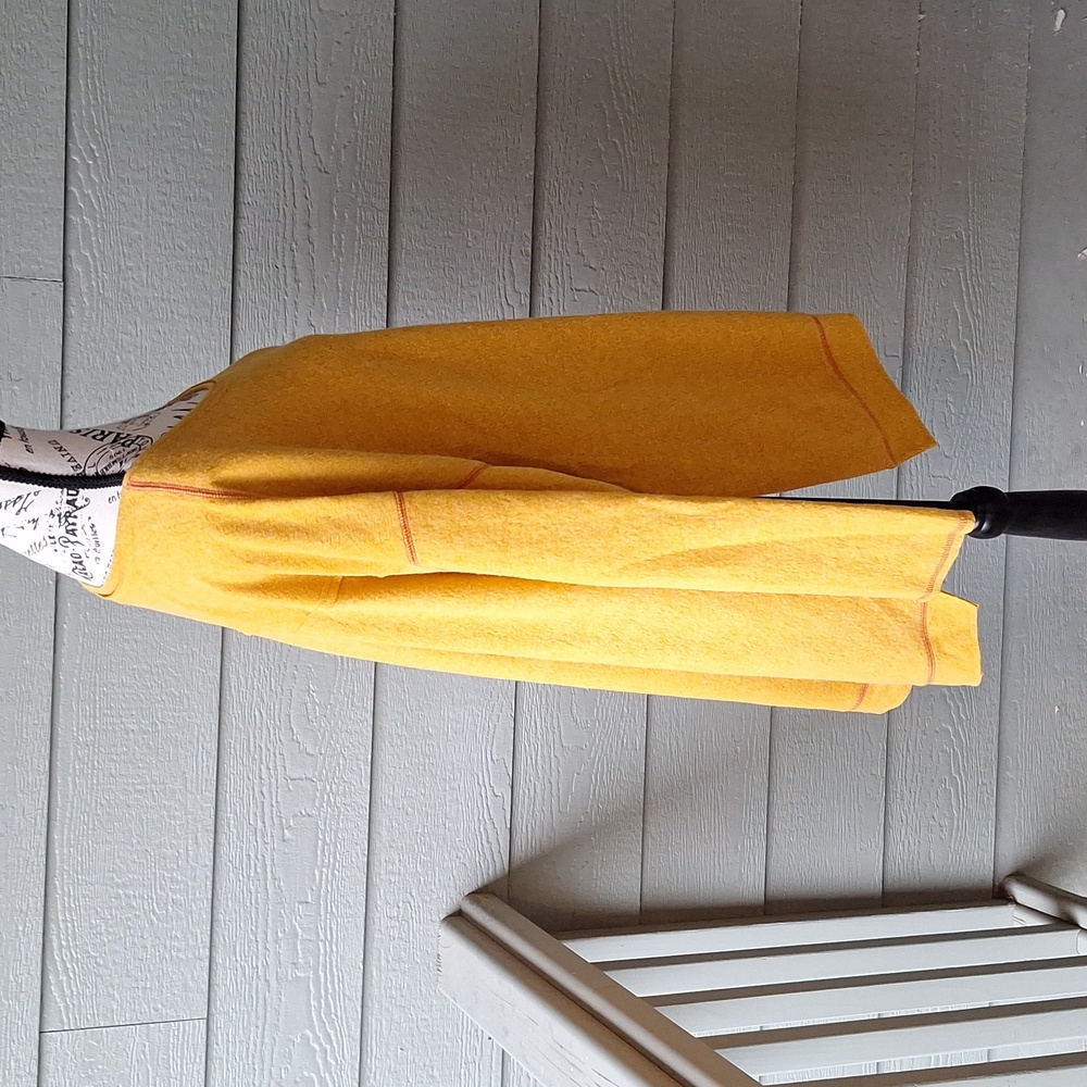 Natural Life Oversized Fleece Tunic with Side Slits Mustard Yellow OS Sizing - Picture 6 of 10